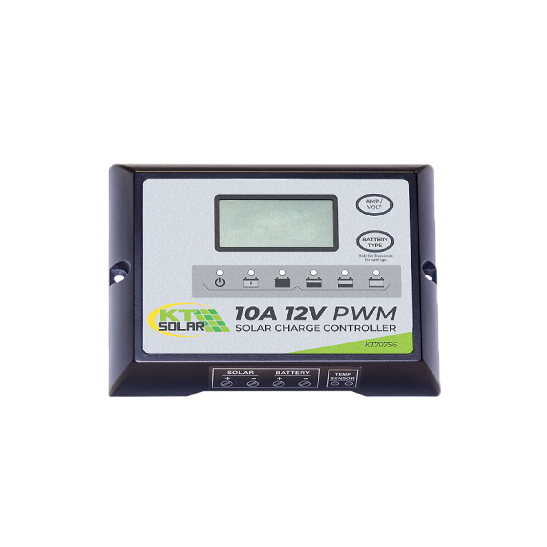 10Amp, 12V PWM Solar Charge Controller