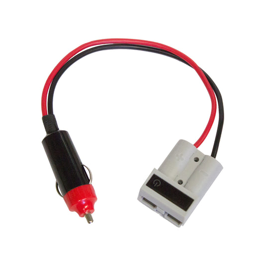 50 Amp, 12-36V Connector With In-Built Voltmeter Connector To 15A Accessory Plug (300mm)