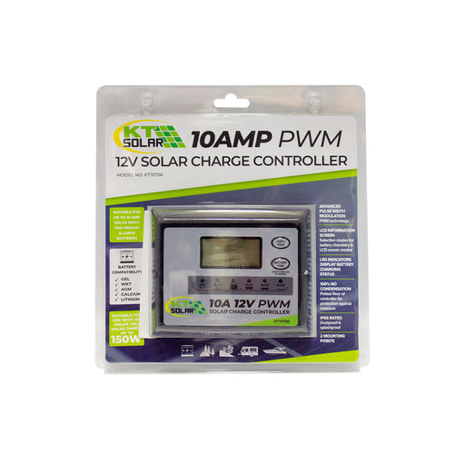 10Amp, 12V PWM Solar Charge Controller